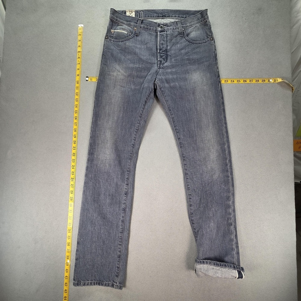 Rogue Jeans Mens Selvedge Blue Med Wash Regular Straight‎ Fits 31x33